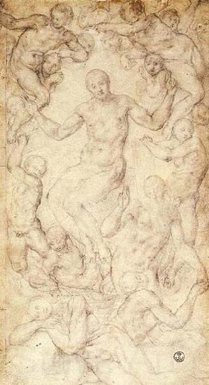 Pontormo, Jacopo Christ the Judge with the Creation of Eve Germany oil painting art